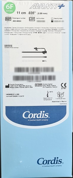 ǿ��Cordis����˼ Ѫ����402-606X �����ʼ������׼�